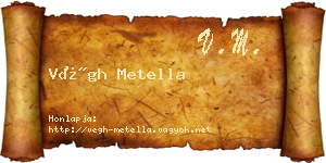 Végh Metella névjegykártya